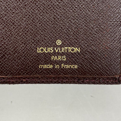Louis Vuitton Business Card Holder Taiga Organizer De Poche M30516 Acajou Men's