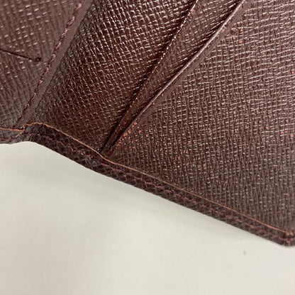 Louis Vuitton Business Card Holder Taiga Organizer De Poche M30516 Acajou Men's