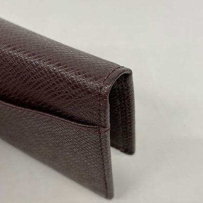 Louis Vuitton Business Card Holder Taiga Organizer De Poche M30516 Acajou Men's