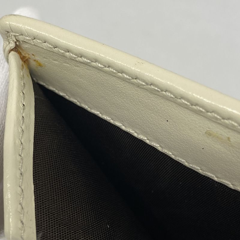 Gucci Wallet Horsebit 621891 Leather White Gold Hardware Women