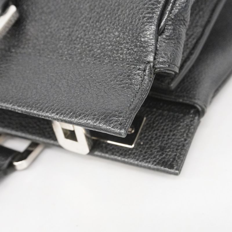 Gucci Handbag Horsebit Zumi 564714 Leather Black Gold/silver Hardware 2way Bag