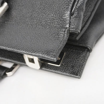 Gucci Handbag Horsebit Zumi 564714 Leather Black Gold/silver Hardware 2way Bag