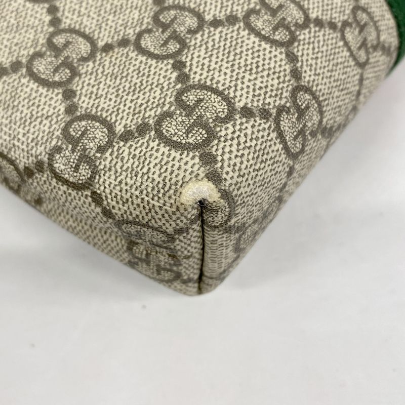 Gucci Shoulder Bag GG Supreme/sherry Line 471454 PVC Brown Black Silver