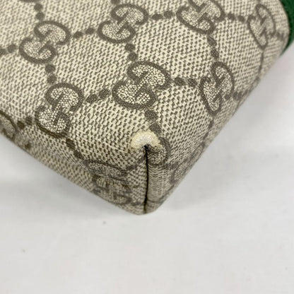 Gucci Shoulder Bag GG Supreme/sherry Line 471454 PVC Brown Black Silver