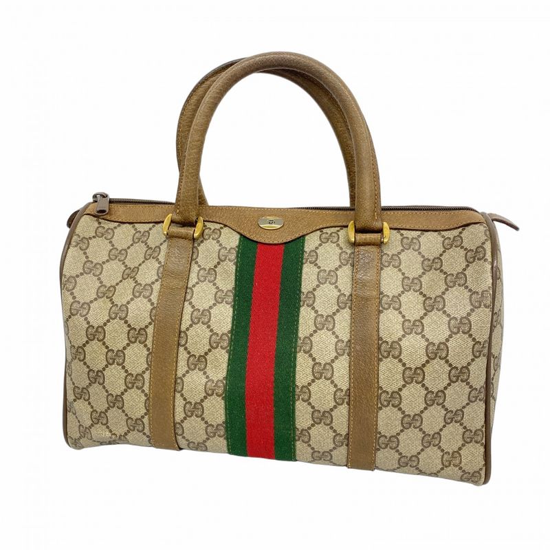 Gucci Handbag GG Supreme/sherry Line 39 02 007 PVC Brown Gold/silver Hardware