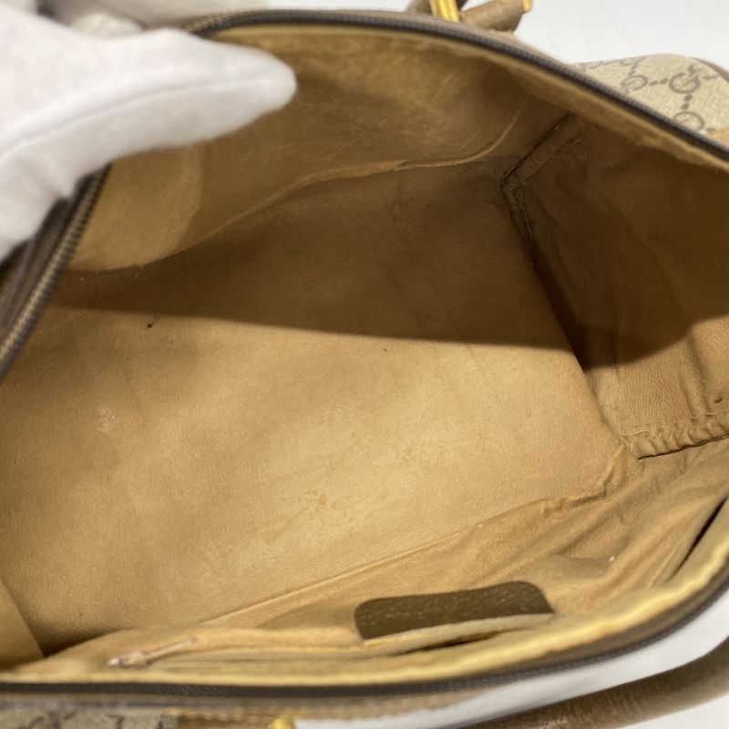 Gucci Handbag GG Supreme/sherry Line 39 02 007 PVC Brown Gold/silver Hardware