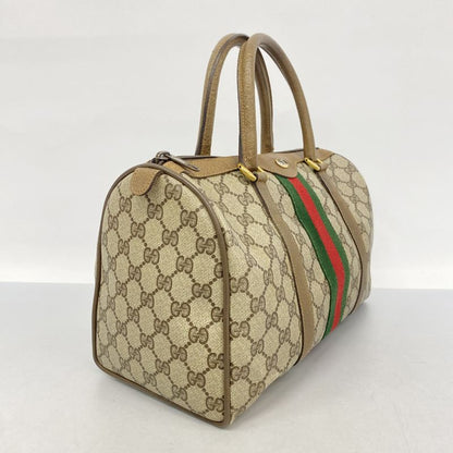 Gucci Handbag GG Supreme/sherry Line 39 02 007 PVC Brown Gold/silver Hardware