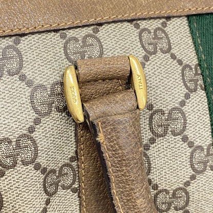 Gucci Handbag GG Supreme/sherry Line 39 02 007 PVC Brown Gold/silver Hardware
