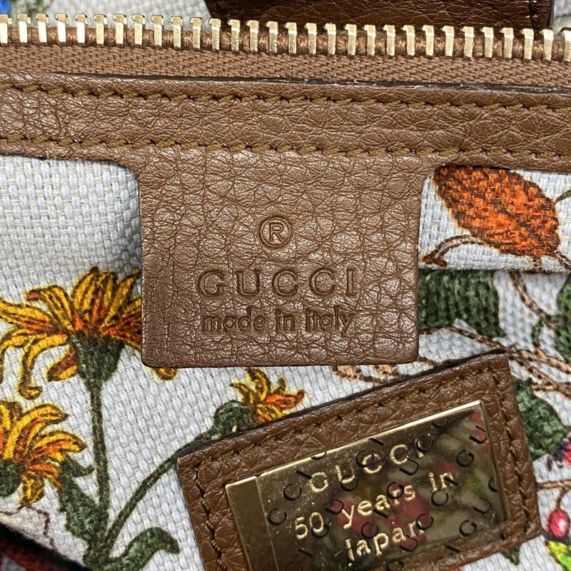 Gucci Handbag Bamboo 323660 Leather Brown Chien Pan Gold Hardware 2way Bag