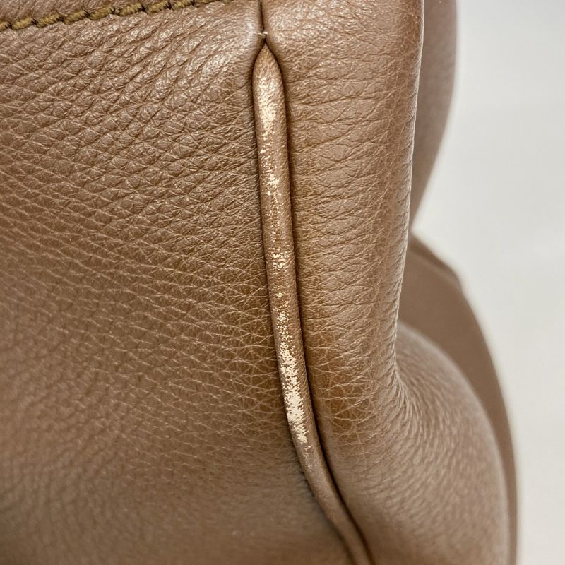 Gucci Handbag Bamboo 323660 Leather Brown Chien Pan Gold Hardware 2way Bag