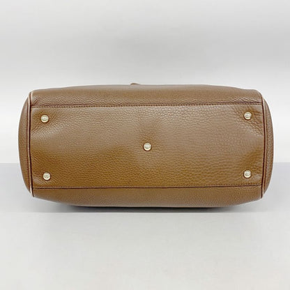 Gucci Handbag Bamboo 323660 Leather Brown Chien Pan Gold Hardware 2way Bag