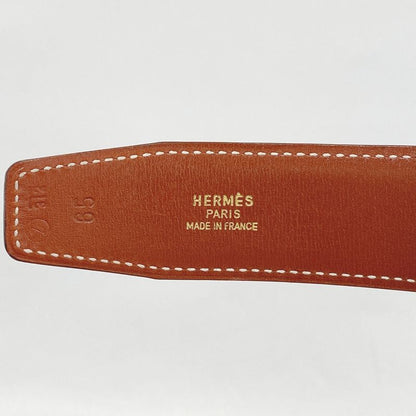 Hermes Belt Constance Belt Box Calf Black Brick Gold Hardware Z Engraved Men