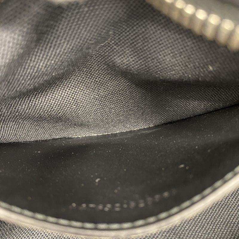 Gucci Shoulder Bag GG Marmont 447632 Leather Black Silver Hardware Women