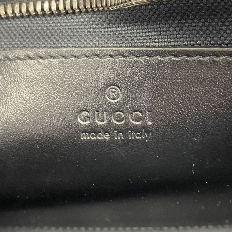 Gucci Shoulder Bag GG Marmont 447632 Leather Black Silver Hardware Women