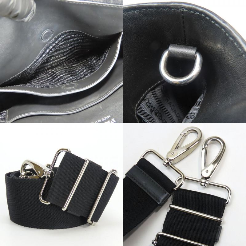 Prada Tote Bag Concept Nylon Leather Black 2WAY Crossbody Shoulder Casual