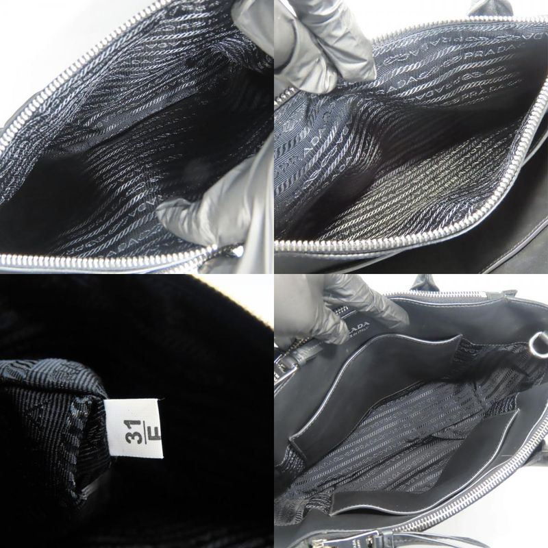 Prada Tote Bag Concept Nylon Leather Black 2WAY Crossbody Shoulder Casual