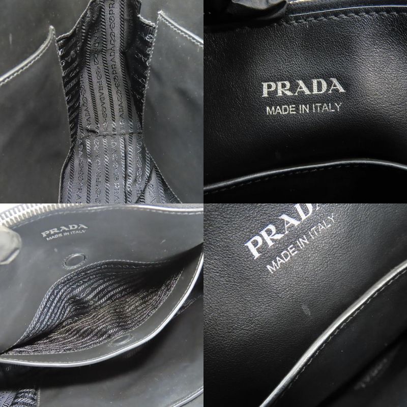Prada Tote Bag Concept Nylon Leather Black 2WAY Crossbody Shoulder Casual