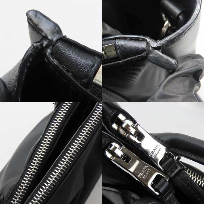 Prada Tote Bag Concept Nylon Leather Black 2WAY Crossbody Shoulder Casual