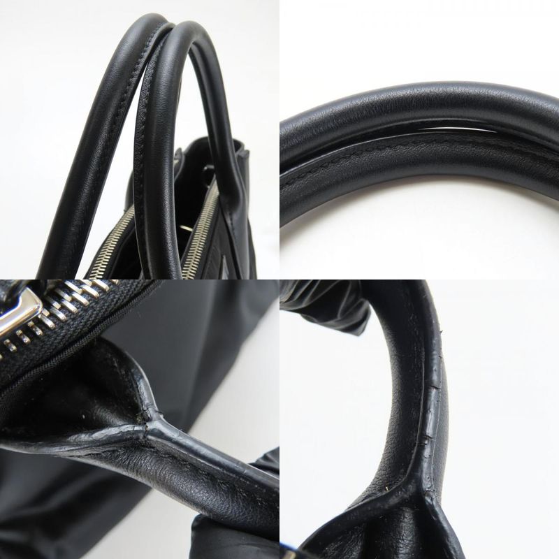 Prada Tote Bag Concept Nylon Leather Black 2WAY Crossbody Shoulder Casual