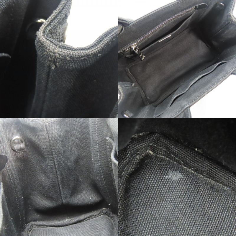 Prada Handbags Canapa 1bg439 Triangle Canvas NERO Black 2WAY Shoulder Everyday