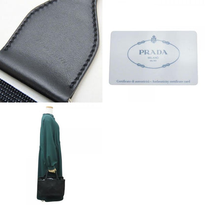 Prada Handbags Canapa 1bg439 Triangle Canvas NERO Black 2WAY Shoulder Everyday