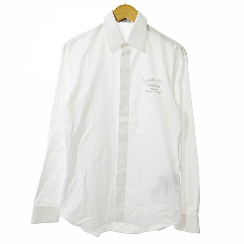 Dior Homme Dior Homme 22SS Atelier Embroidered Shirt Long Sleeves 38 White 1104