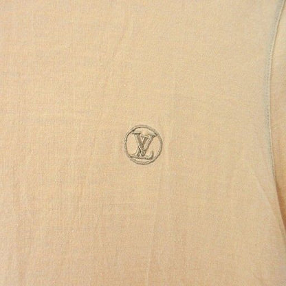 Louis Vuitton Logo Embroidery T-shirt Cut And Sewn Short Sleeves XS Beige 1105