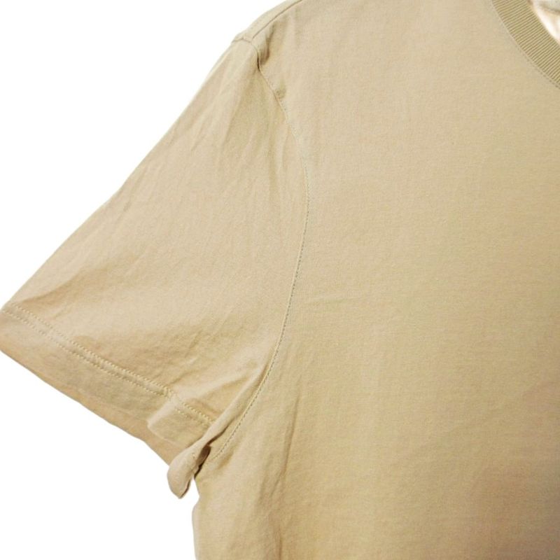 Louis Vuitton Logo Embroidery T-shirt Cut And Sewn Short Sleeves XS Beige 1105