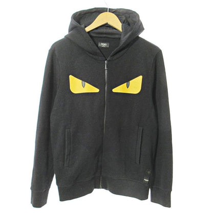 Fendi Sylvia Period 17AW Bug's Eye Monster Zip Hoodie Sweatshirt 44 Black 1104