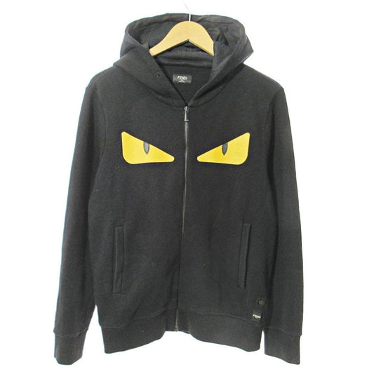 Fendi Sylvia Period 17AW Bug's Eye Monster Zip Hoodie Sweatshirt 44 Black 1104