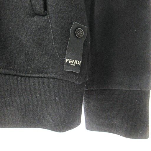 Fendi Sylvia Period 17AW Bug's Eye Monster Zip Hoodie Sweatshirt 44 Black 1104