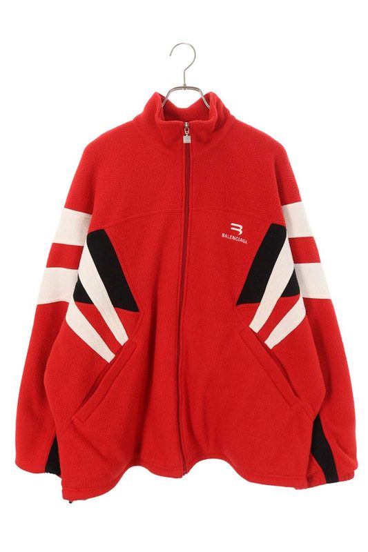 Balenciaga 21AW 675272 Tjq32 Sporty B Logo Oversized Fleece Blouson Men's XXS