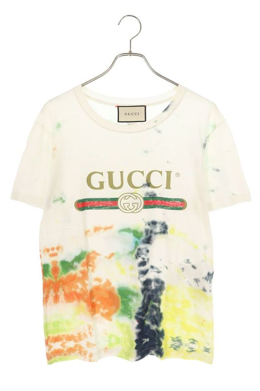 Gucci 457936 X3g54 Tie Dye Front Logo T-shirt Men's XS