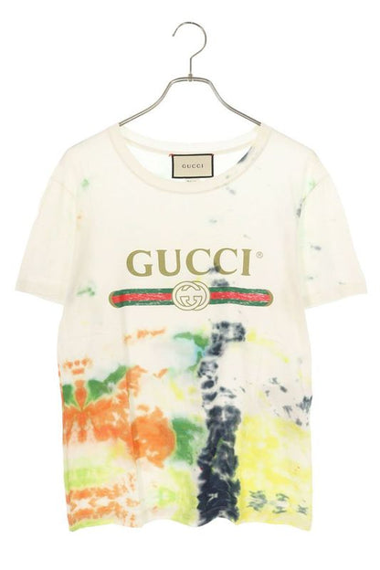 Gucci 457936 X3g54 Tie Dye Front Logo T-shirt Men's XS