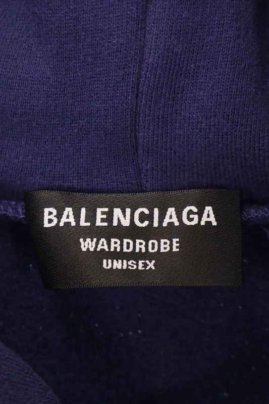 Balenciaga 661711 Tkvf9 Dry Cleaning Boxy Hoodie Front Logo Print Hoodie Men's S