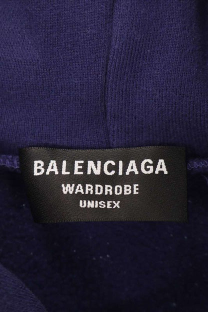 Balenciaga 661711 Tkvf9 Dry Cleaning Boxy Hoodie Front Logo Print Hoodie Men's S