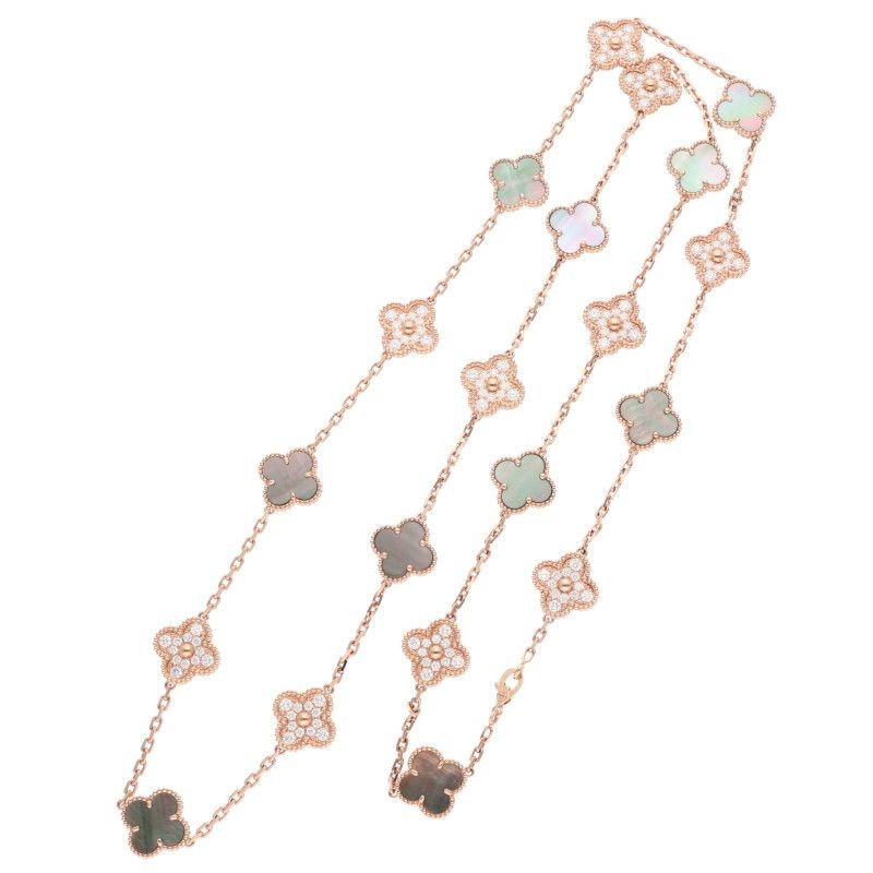 Van Cleef And Arpels Vcarp2r000 Vintage Alhambra 20 Motif Gray Mother-of-pearl