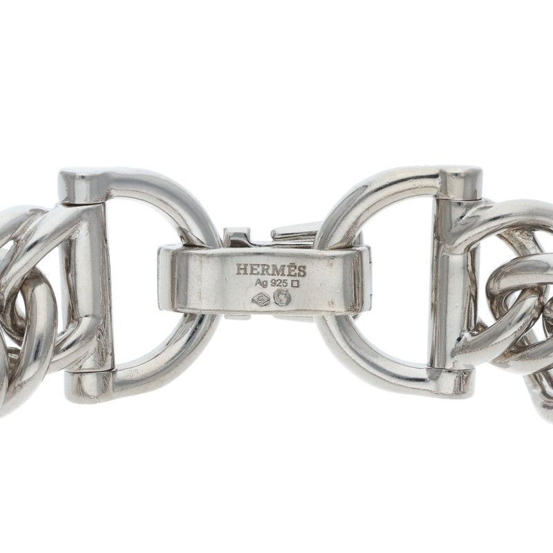 Hermes Petits Champs Petit Chien Silver Bracelet Men's