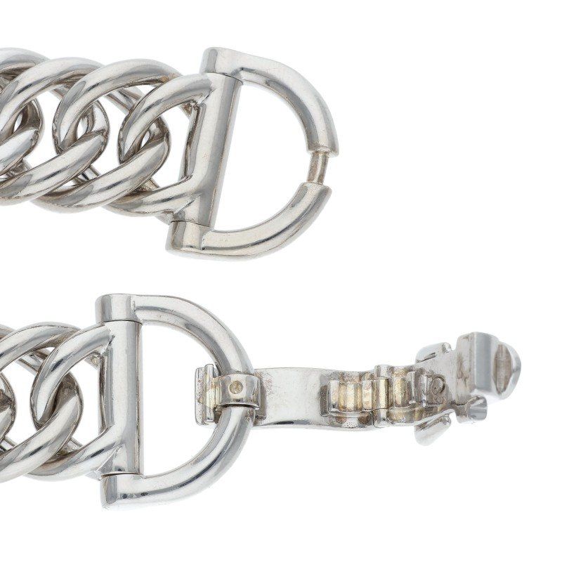 Hermes Petits Champs Petit Chien Silver Bracelet Men's