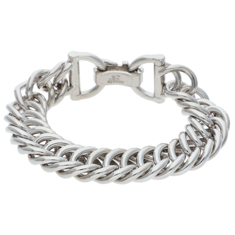 Hermes Petits Champs Petit Chien Silver Bracelet Men's