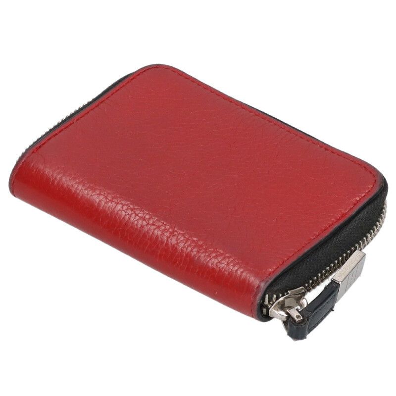 Dior Homme Leather Zip Card Case With Key Ring Men's