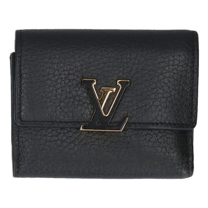 Louis Vuitton M68587 Portefeuille Capucines XS LV Logo Leather Compact Trifold
