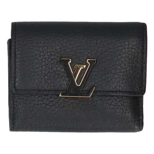 Louis Vuitton M68587 Portefeuille Capucines XS LV Logo Leather Compact Trifold
