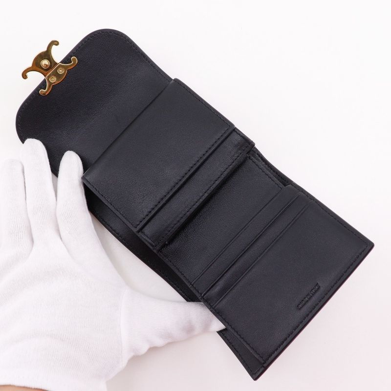 Celine Triomphe X Calfskin Women's Trifold Wallet