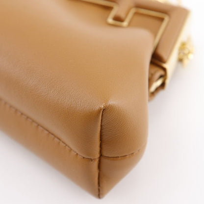 Fendi Nano First Charm Chain Pouch 7as051 Leather Women's Shoulder Bag