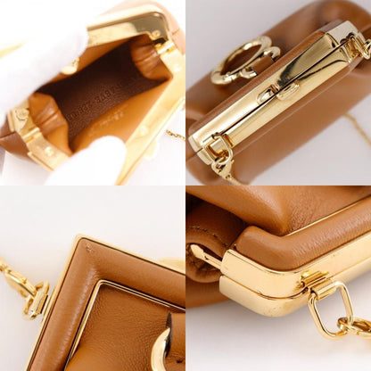 Fendi Nano First Charm Chain Pouch 7as051 Leather Women's Shoulder Bag