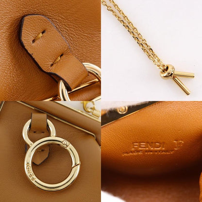 Fendi Nano First Charm Chain Pouch 7as051 Leather Women's Shoulder Bag