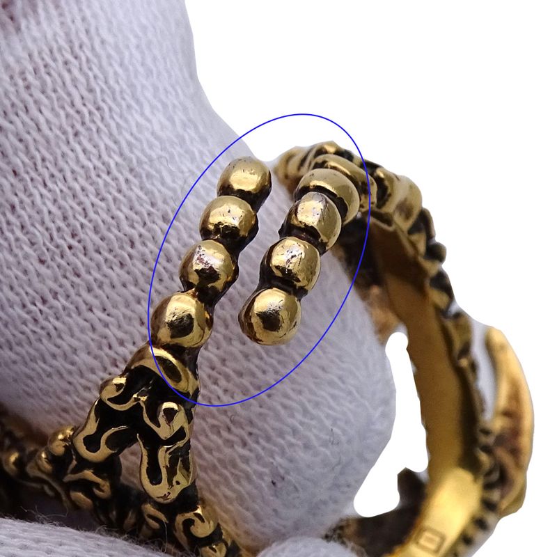 Gucci Ring Women's Men's Brand GG Marmont Ring Metal Gold Multicolor Approx 11