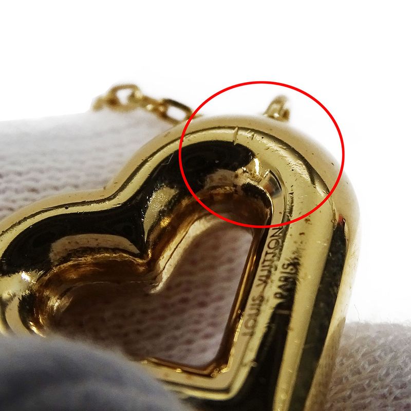 Louis Vuitton Necklace Women's Brand LV&V Heart Necklace Gold M61136 Accessory