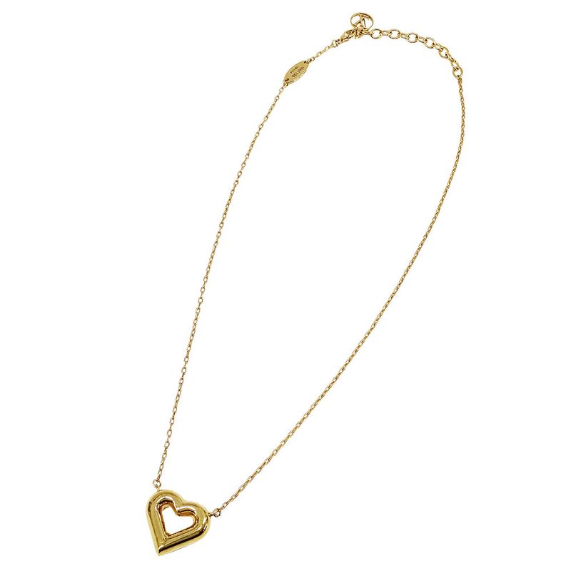 Louis Vuitton Necklace Women's Brand LV&V Heart Necklace Gold M61136 Accessory